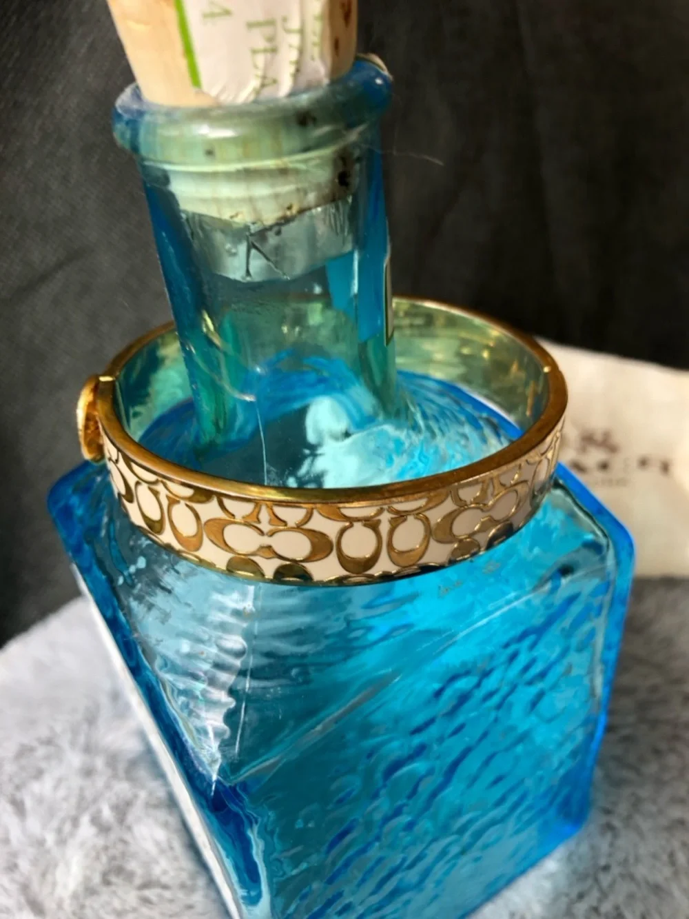 Coach C Signature Gold-Tone Enamel Bangle Pair in Black and Cream - Picture 2 of 12